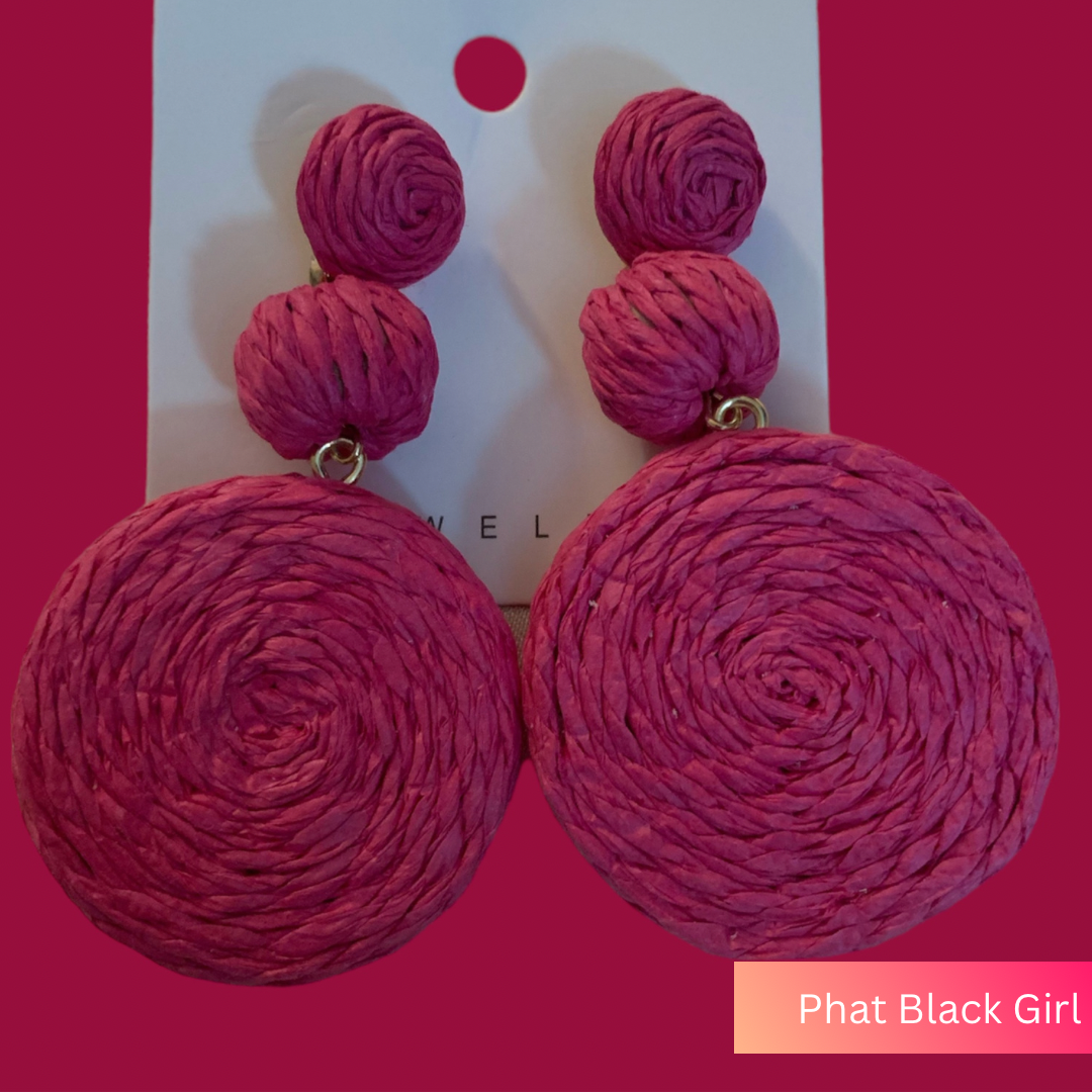 Classic Black Spiral Earrings