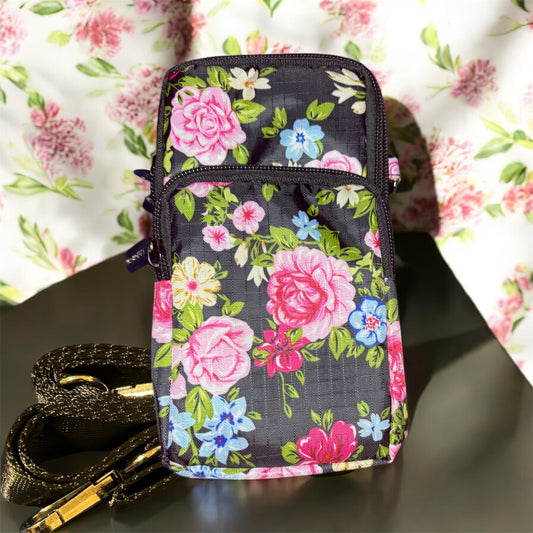 Pink Floral Cellphone Bag